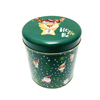 Factory Wholesale Custom Tinplate Container Large Cylindrical Christmas Tins Food Storage Metal Cans