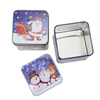 Factory Wholesale Custom Christmas Tin Box Square Shape Coffee Tea Tins Can with Lid