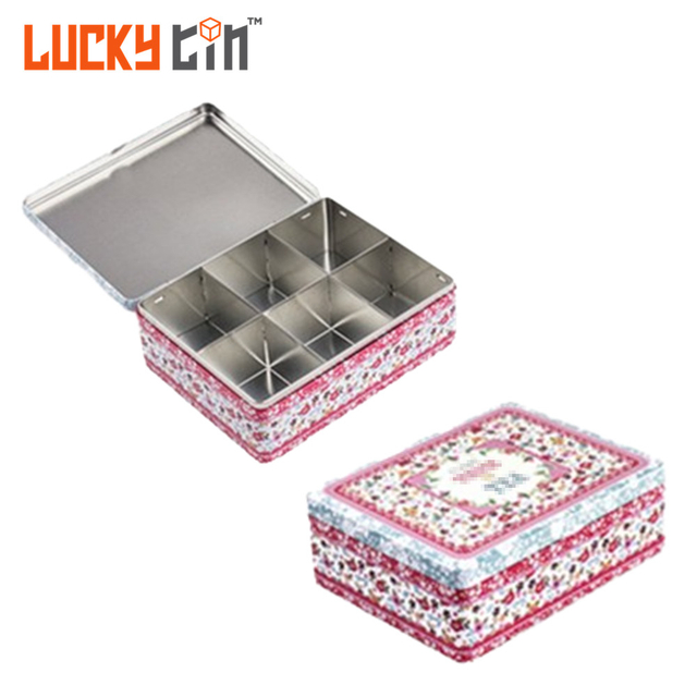 Custom Tinplate Container Rectangle Metal Gift Packaging Tea Bag Tin Box For Chinese Tea