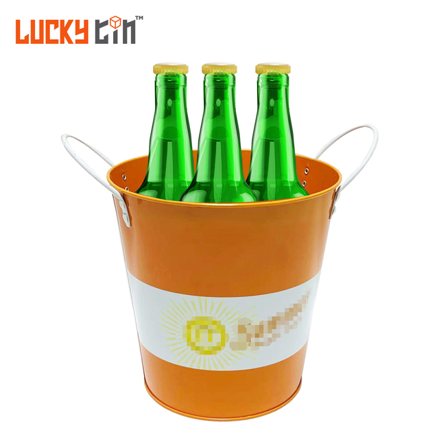 Wholesale Custom Metal Barrel Packs Unique Design High Quality Tinplate Bucket Food Safe Bucket For Beer