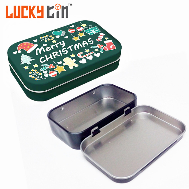 Wholesale Custom Tinplate Food Packaging Mini Metal Box Mint Candy Tin Can with Hinge Lid