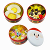 Popular Custom Printing Tinplate Storage Container Recyclable Round Metal Box Cookies Candy Chocolate Tin Can For Christmas