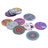 Luckytin Custom Printing Tinplate Coaster High Level Wood Tin Can Set Bar Metal Coasters Round for Drinks Blank Metal