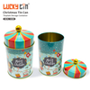 New Design Custom Tinplate Storage Container Cylindrical Shape Box Packaging Gift Round Christmas Metal Can for Food