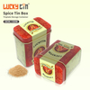 Factory Custom Cheap Tinplate Flavorings Container Rectangle Condiments Metal Can Wholesale Magnetic Tins Spice Package Box