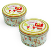 OEM ODM Custom Tinplate Packaging Recyclable Can Storage Container Round Shape Christmas Metal Boxes for Christmas