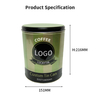 Manufacture Custom Tinplate Storage Container Round Shape Metal Box Empty Tin Coffee Beans Coffee Cans With Lid
