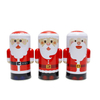 Hot Sales Christmas Tin Packaging Santa Claus Shape Metal Box Candy Chocolate Tin Can For Child