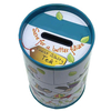 Manufacturing Custom Printed Cylindrical Money Boxes Metal Piggy Bank Coins Tin Canisters