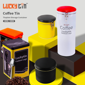 Wholesale Custom Tinplate Airtight Jar Storage Container Luxury Gift Tin Box Packaging Empty Coffee Metal Can For Coffee