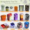 Factory Custom Tinplate Storage Container Luxury Gift Metal Box Packaging Colorful Empty Tea Tin Can For Loose Tea With Lid