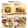 Custom High Quality Tinplate Storage Container 5.8oz 165g Irregular Packaging Bulk Unique Gold Metal Candle Tins