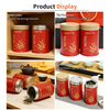 High Grade Design Tinplate Canister Packaging Red Chinese Tea Metal Box Screw Lid Tea Tin Custom Print With Freshness Cover