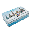 Factory Custom Tinplate Container Rectangular Metal Can Candy Chocolate Small Tin Box For Christmas