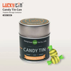 Tin Can Supplier Custom Tinplate Storage Container Cylindrical Shape Metal Box Empty Candy Tin Can For Candy