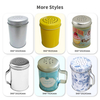 Manufacture Custom Tinplate Seasonings Storage Container Rectangle Condiments Metal Can Vintage Tins Spices Box With Red Lid