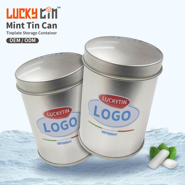 Wholesale Custom Tinplate Storage Container Small Metal Jars Empty Can Mint Tin Packaging With Lid Cylindrical Printing