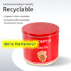 Tin Can Supplier Custom Tinplate Packaging Round Shape Metal Box Food Grade Muffin Biscuit Cookie Cake Tins for Food Packaging