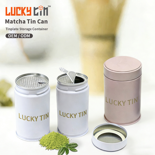 China Manufacture Wholesale 60mm in Diameter Cans Airtight Food Grade 30g Metal Packaging Custom Matcha Tin Container