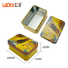 Popular Custom Printing Tinplate Packaging Child Resistant Rectangle Metal Case Embossing Empty Game Tin Box for Cards