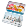 Factory Custom Tinplate Container Rectangular Metal Can Candy Chocolate Small Tin Box For Christmas