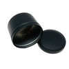 OEM ODM Custom Aluminium Storage Container Metal Small Round Box Black Candles Tin For Candle