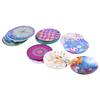 Luckytin Custom Printing Tinplate Coaster High Level Wood Tin Can Set Bar Metal Coasters Round for Drinks Blank Metal