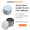 Factory Custom Tinplate Jar Storage Container Empty Round Metal Box Simplicity Can Massage Candle Tins With Pouring Spout