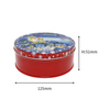 Fashion Design Custom Tinplate Box Can Round Shape Metal Jar Packaging Christmas Tin Containers With Lids for Storing Biskuit