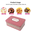 Tin Can Manufacturer Custom Luxury Tinplate Case Packaging Empty Metal Tin Boxes Red Gift Box Rectangular With Hinge