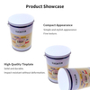 Customized Design Tinplate Product Cylinder Shape Metal Can Box Small Empty Tin Buckets With Handle for Food