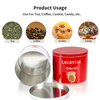 Tin Can Supplier Custom Tinplate Packaging Round Shape Metal Box Food Grade Muffin Biscuit Cookie Cake Tins for Food Packaging