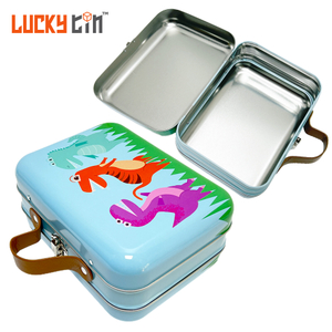 Dongguan Manufacturer Wholesale Custom Tinplate Pcakging Rectangle Metal Can Cheap Tin Lunch Box For Child