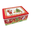 Custom Printed Rectangular Christmas Tin Box Food Grade Biscuit Tin Container