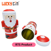 Hot Sales Tinplate Storage Container Santa Claus Metal Box Candy Chocolate Tin Can For Christmas