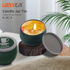 Custom Printing Tinplate Storage Container Drum Shaped Metal Box/Can 4 Oz Aromatheraply Tin Candle Jar With Lid For Candle