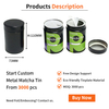 Wholesale Custom Matcha Powder Can Tinplate Cylinder Box Matcha Tea Metal Container Food Grade Tin Matcha Packaging