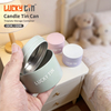 Source Factory Custom Tinplate Storage Container Round Shape Metal Packaging Mini Empty Colorful Candle Tin Can for Candle