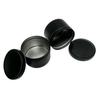 OEM ODM Custom Aluminium Storage Container Metal Small Round Box Black Candles Tin For Candle