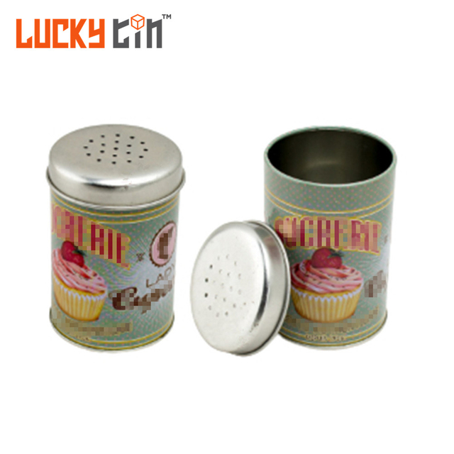 Custom Metal Cylindrical Packaging Box Small Spice Tin Can For Spice