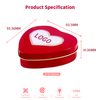 New Design Custom Tinplate Storage Packaging Different Pink Red Metal Can/Case Heart Shape Gift Tin Box For Valentines Day