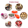 Manufacturer Custom Tinplate Can Storage Container Novel Metal Jar Packaging Heart Shape Gift Tin Box For Valentines Day