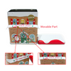 New Product Irregular House Shaped Christmas Gift Tin Can Custom Tinplate Storage Container Metal Christmas Box