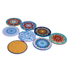 Luckytin Custom Printing Tinplate Coaster High Level Wood Tin Can Set Bar Metal Coasters Round for Drinks Blank Metal