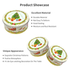 Popular Custom Printing Tinplate Can Storage Container Green Round Shape Tinbox Empty Tin Christmas Boxes for Food Packaging