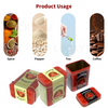 Factory Custom Cheap Tinplate Flavorings Container Rectangle Condiments Metal Can Wholesale Magnetic Tins Spice Package Box