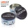 Popular Custom Printing Tinplate Storage Container Round Shape Metal Box Large Size Gift Tin Food Packing With Tin Cans