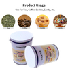 Customized Design Tinplate Product Cylinder Shape Metal Can Box Small Empty Tin Buckets With Handle for Food