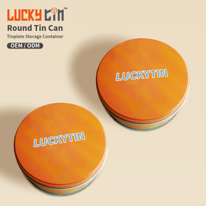 Custom Printed Tinplate Packaging Food Grade Metal Round Box Colorful Tin Cans Ror Crafts