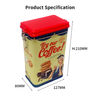 Custom Luxury Tinplate Packaging Coffee Beans Airtight Valve Rectangle Shape Metal Box Food Grade Tin Can Coffee 200G